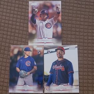 3 Topps Stadium Club Rookies- Shaw/Horton/Baldwin